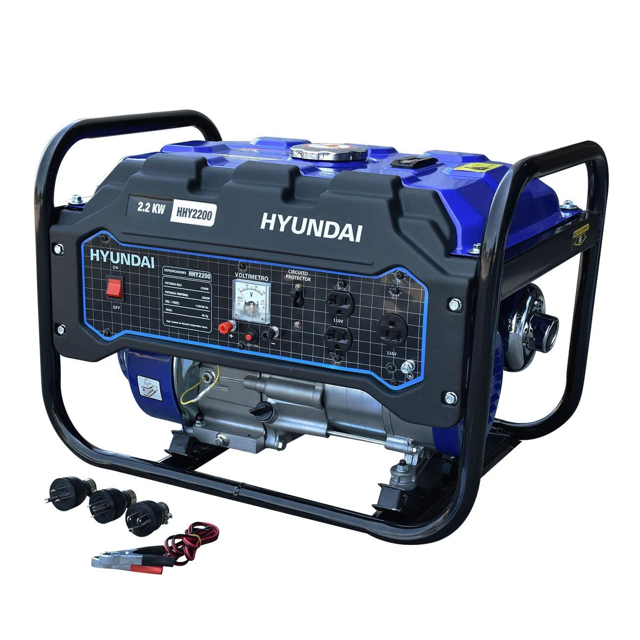 Generador Motor A Gasolina 6.5Hp Potencia Maxima 2200W Potencia Nominal 2000W 110V/60Hz HYUNDAI HHY2200