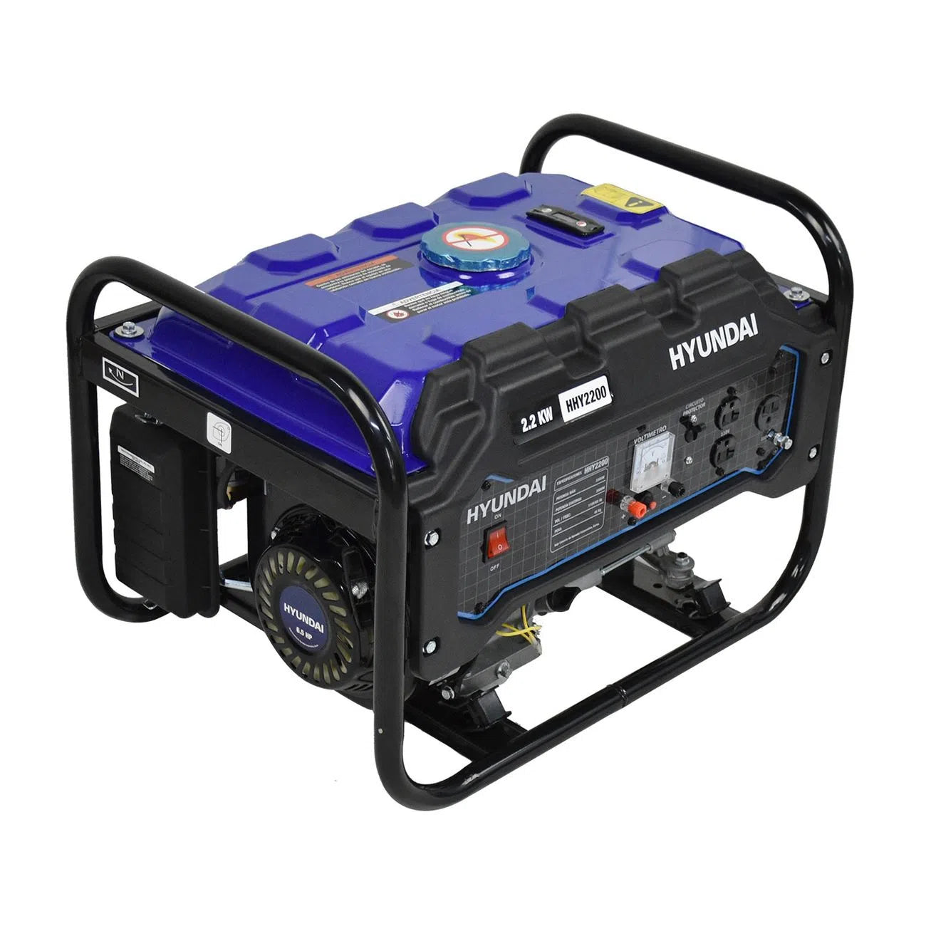 Generador Motor A Gasolina 6.5Hp Potencia Maxima 2200W Potencia Nominal 2000W 110V/60Hz HYUNDAI HHY2200