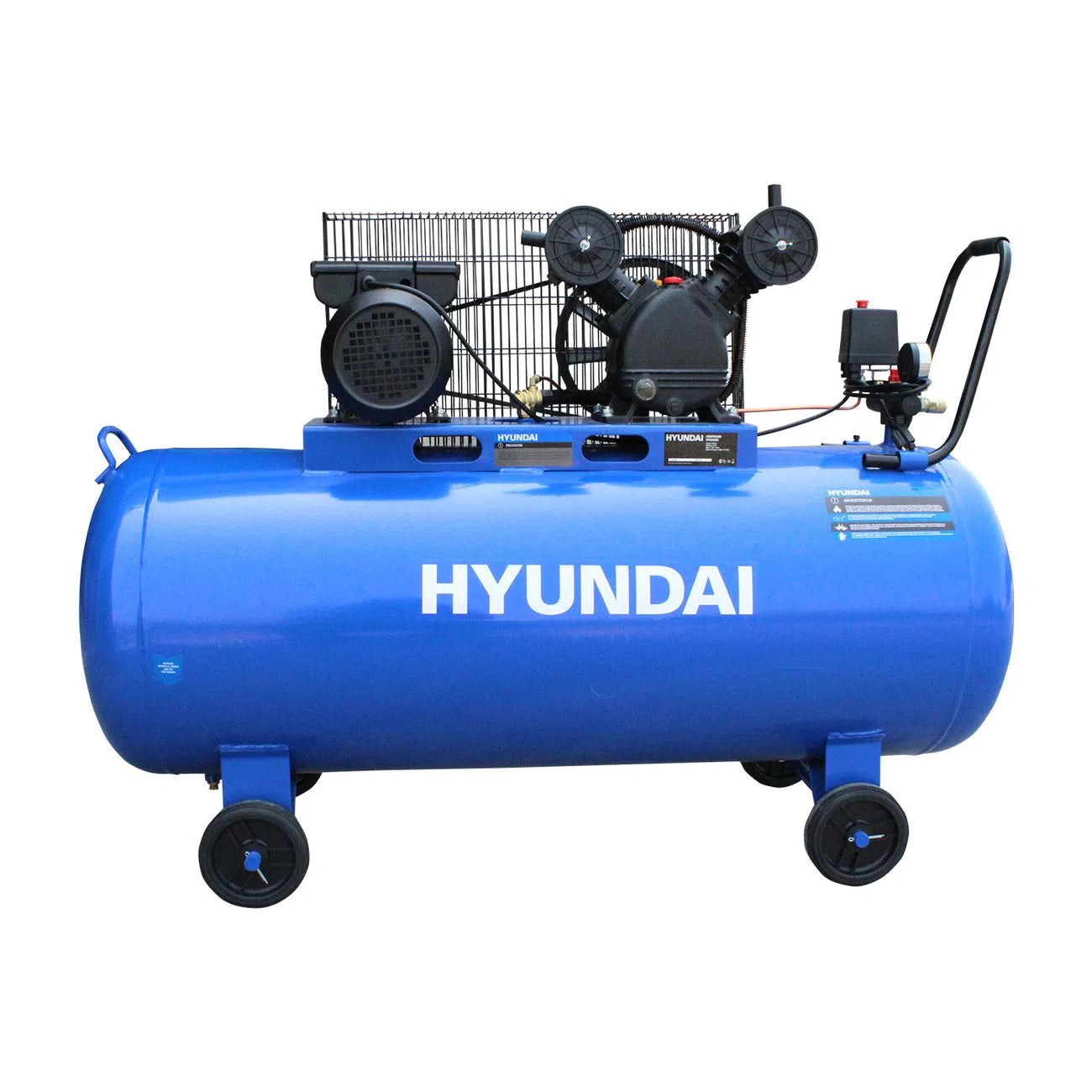 Compresor De Aire ElŽctrico 2Hp 110V De 100L Con Cabezal De 1 Piston Para Banda Y Presi—n M‡xima De 115Psi HYUNDAI HYAC100C
