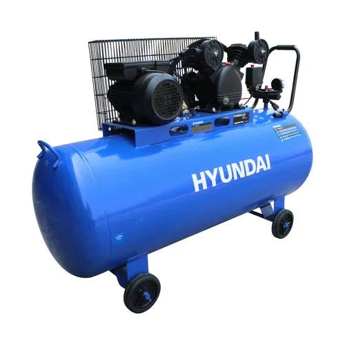Compresor De Aire ElŽctrico 3Hp 110V De 200L Con Cabezal De 2 Pistones Para Bandas Y Presi—n M‡xima De 115Psi HYUNDAI HYAC200C
