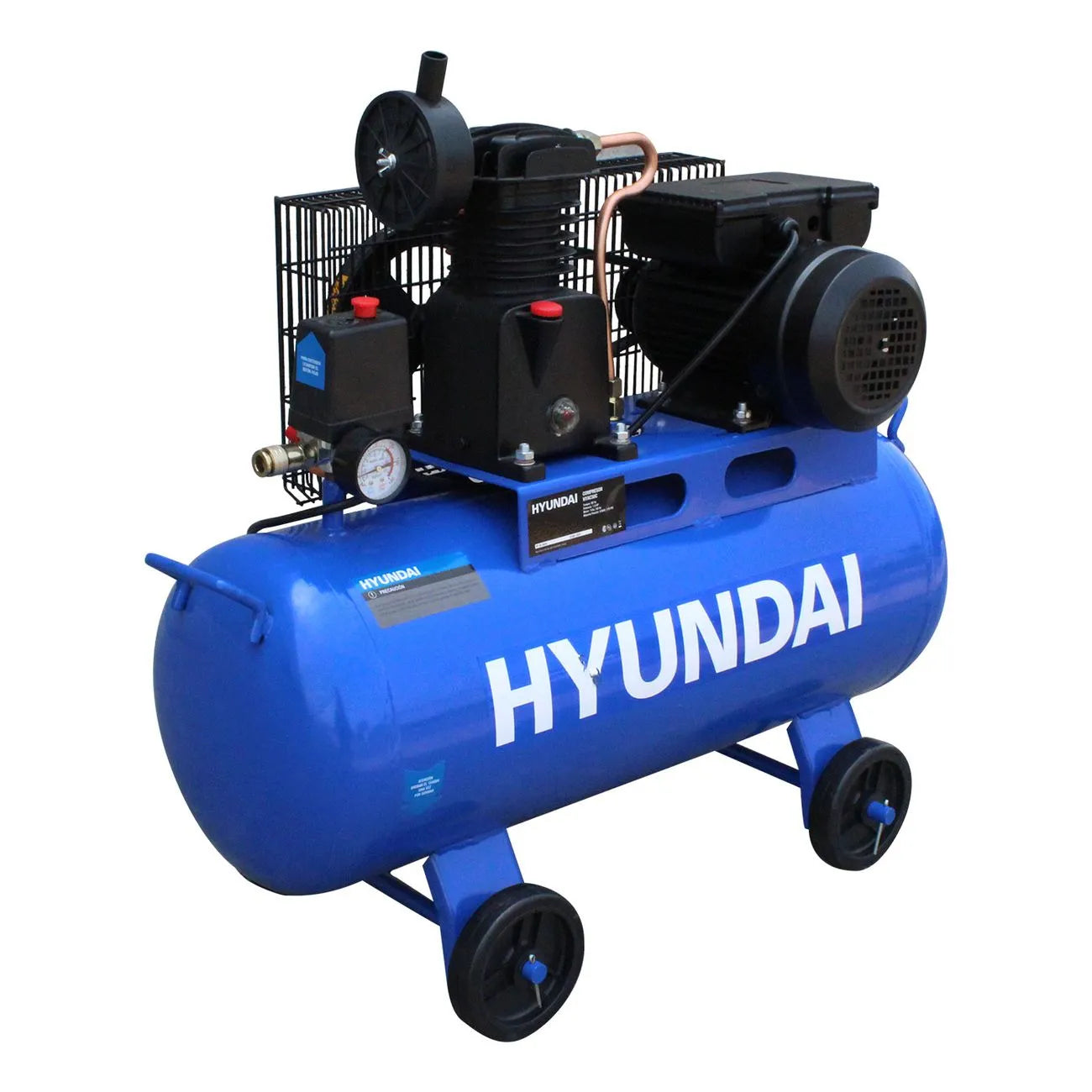 Compresor De Aire ElŽctrico 1Hp 110V De 50L Con Cabezal De 1 Piston Para Banda Y Presi—n M‡xima De 115Psi HYUNDAI HYAC50C