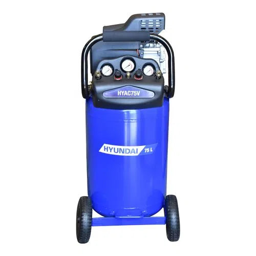 Compresor De Aire Vertical Con Motor Electrónico 2Hp Monofásico 110V Capacidad De 75L Y Presión Máxima De 125Psi HYUNDAI HYAC75V