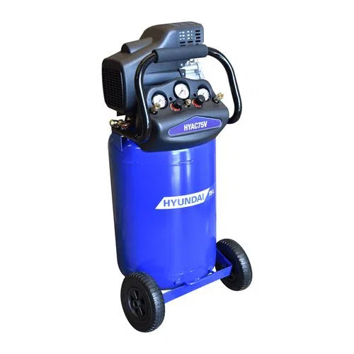 Compresor De Aire Vertical Con Motor Electrónico 2Hp Monofásico 110V Capacidad De 75L Y Presión Máxima De 125Psi HYUNDAI HYAC75V