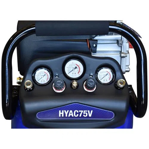 Compresor De Aire Vertical Con Motor Electrónico 2Hp Monofásico 110V Capacidad De 75L Y Presión Máxima De 125Psi HYUNDAI HYAC75V