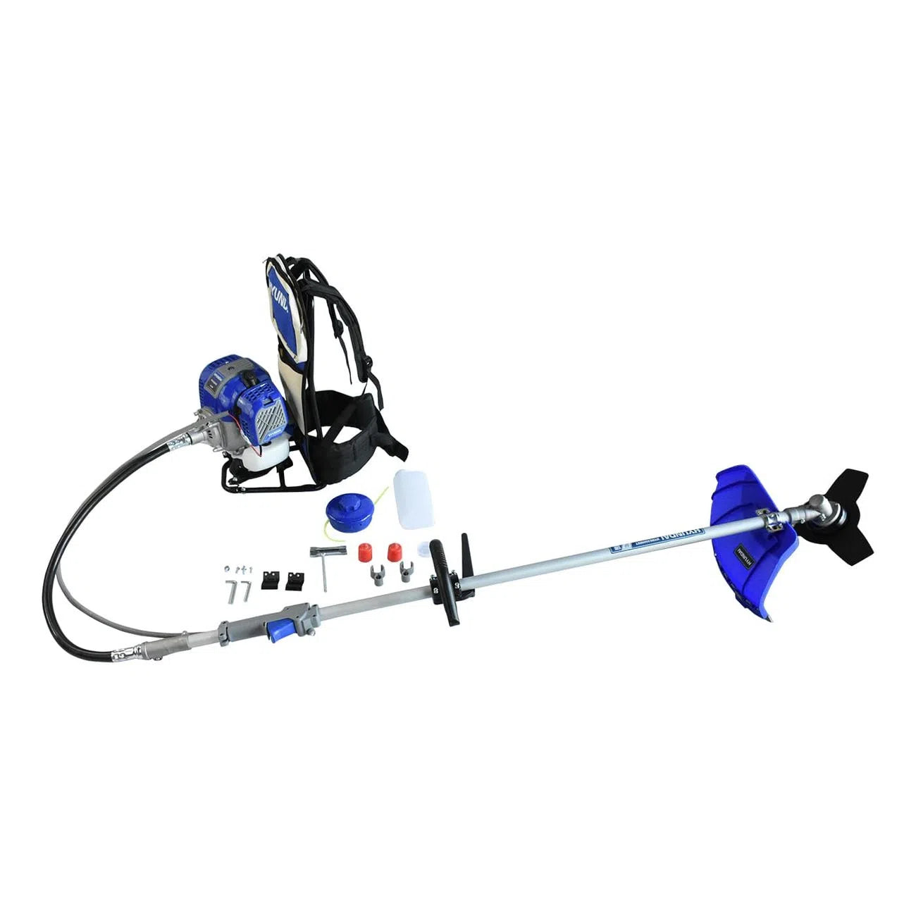 Desbrozadora Desmalezadora Profesional De Mochila Motor De Gasolina 52CC 2.5 Hp De 2 Tiempos Eje Flexible Cabezal Cuchilla HYUNDAI HYH5200MXT