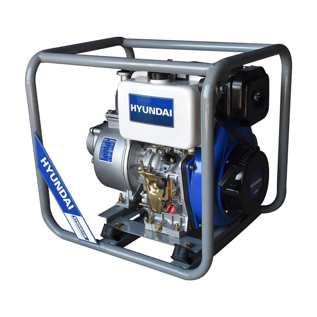 Motobomba Autocebante Alta Presion A Diesel 10Hp 4 Tiempos Diametro De Succion Y Descarga 4" HYUNDAI HYWD4010E