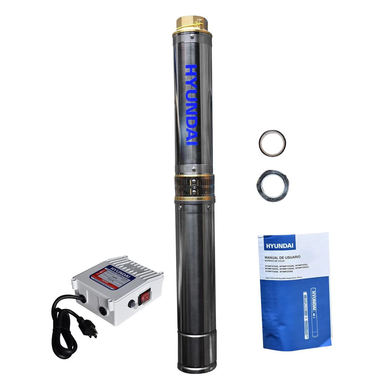 Bomba Sumergible Para Pozo De 2Hp Altura 65M Descarga 220L/Min Salida 2" HYUNDAI HYWP2020G
