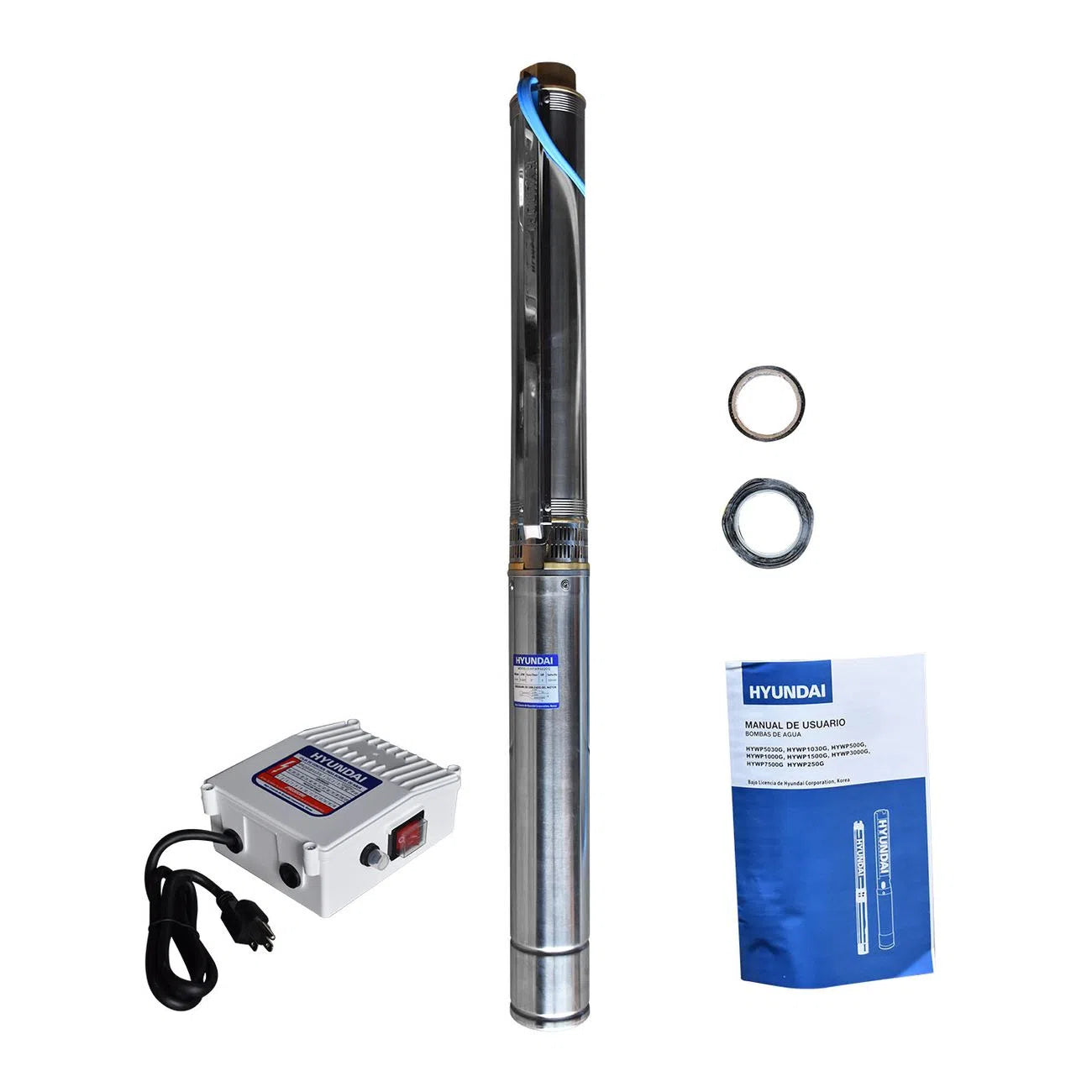 Bomba Sumergible Para Pozo De 3Hp Altura 93M Descarga 220L/Min Salida 2" HYUNDAI HYWP3020G