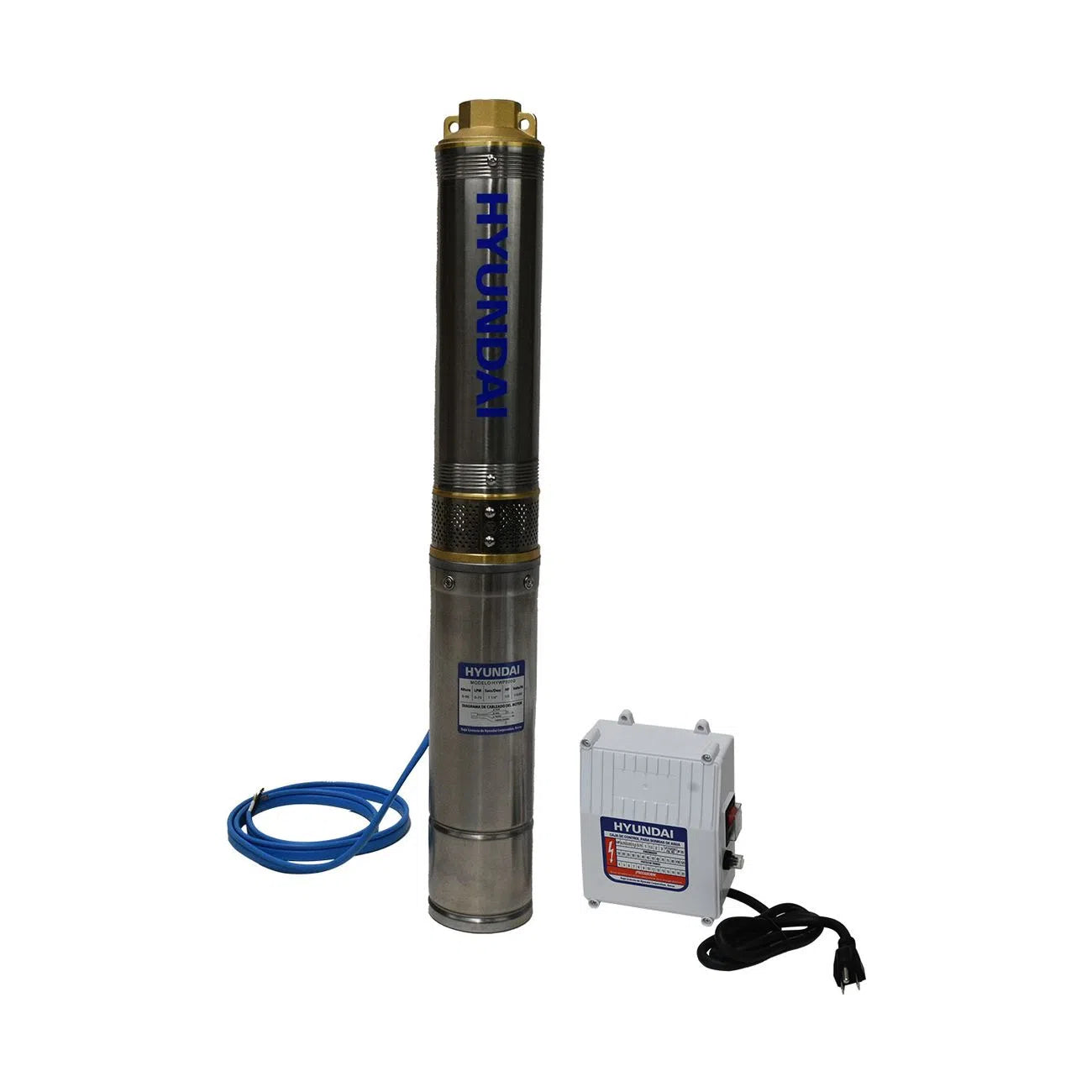 Bomba Sumergible Para Pozo De 1/2Hp Altura 56M Descarga 70L/Min Salida 1 1/4" HYUNDAI HYWP500G