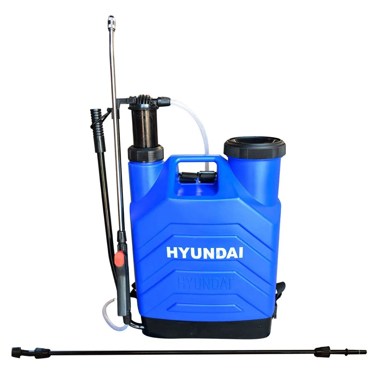 Fumigadora Aspersora 20L Doble Lanza Manual 87 Psi Sistema De Bombeo Cilindro/Piston Con Agitador HYUNDAI HYD2016XT