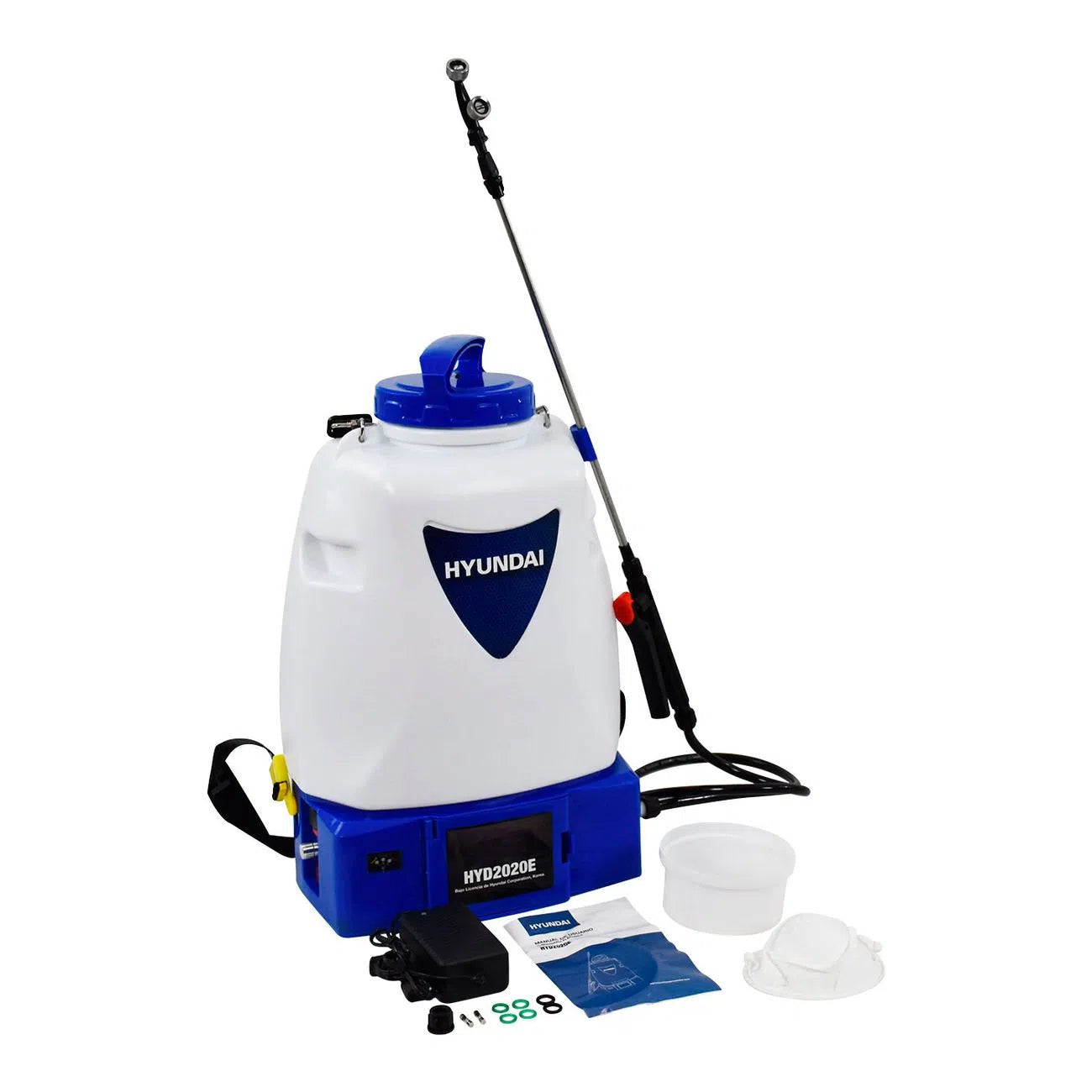 Fumigadora Aspersora 20L Electrica Lanza Expandible Batería Recargable 12v-12A Voltaje 110V/60 Hz HYUNDAI HYD2020E