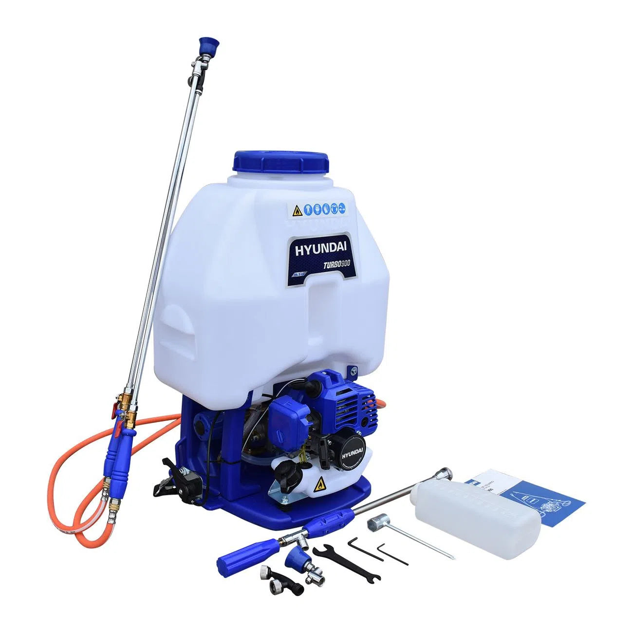 Fumigadora Aspersora 25L De Doble Varilla Motorizada 1.2 Hp Motor Hyundai De 2 Tiempos 26.5 CC HYUNDAI TURBO900