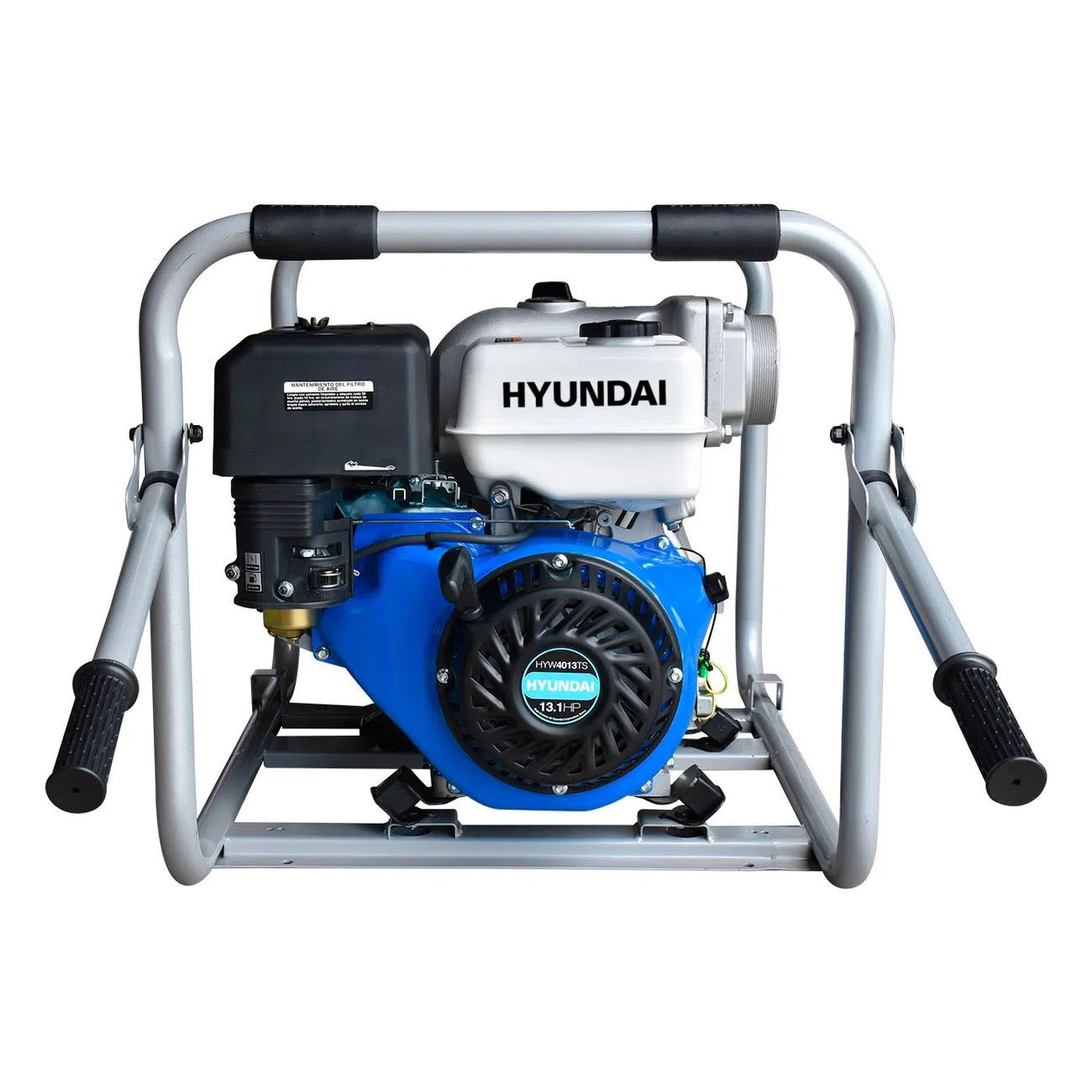 Motobomba Tragasolidos A Gasolina 13.1Hp 4 Tiempos Diametro De Succion Y Descarga 4" HYUNDAI HYW4013TS