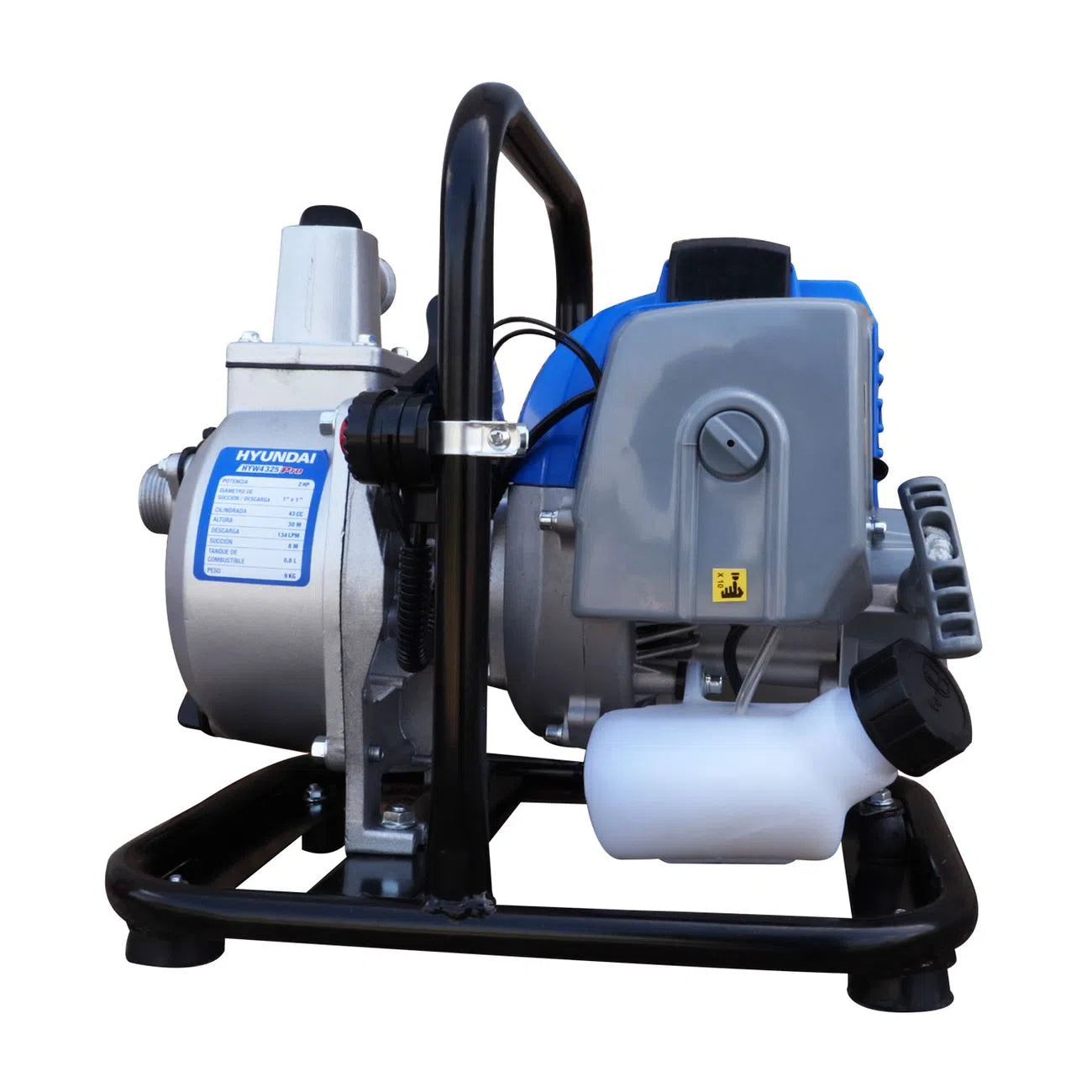 Motobomba Autocebante A Gasolina 2 Hp 43CC De 2 Tiempos Diametro De Succion Y Descarga 1" HYUNDAI HYW4325PRO