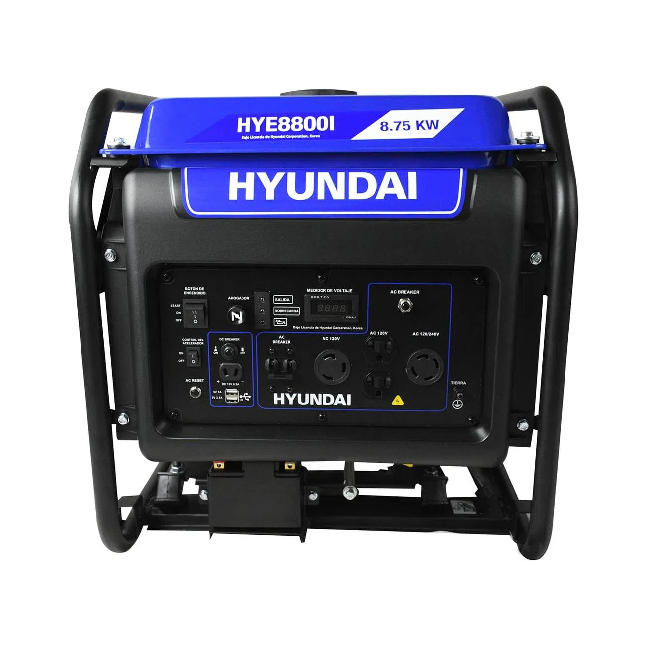 Generador Inverter A Gasolina 15Hp Potencia Nominal 7800W Potencia Maxima 8750W 110/220V HYUNDAI HYE8800I