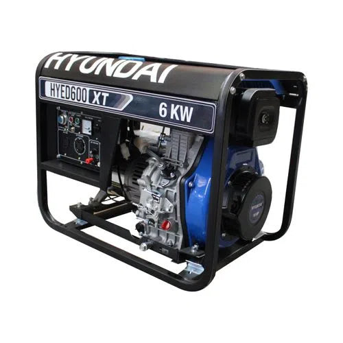 Generador Motor Diesel 10Hp Potencia Maxima 5500W Potencia Nominal 6000W 110V/220V HYUNDAI HYED600XT