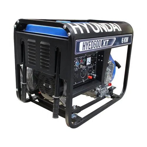Generador Motor Diesel 10Hp Potencia Maxima 5500W Potencia Nominal 6000W 110V/220V HYUNDAI HYED600XT