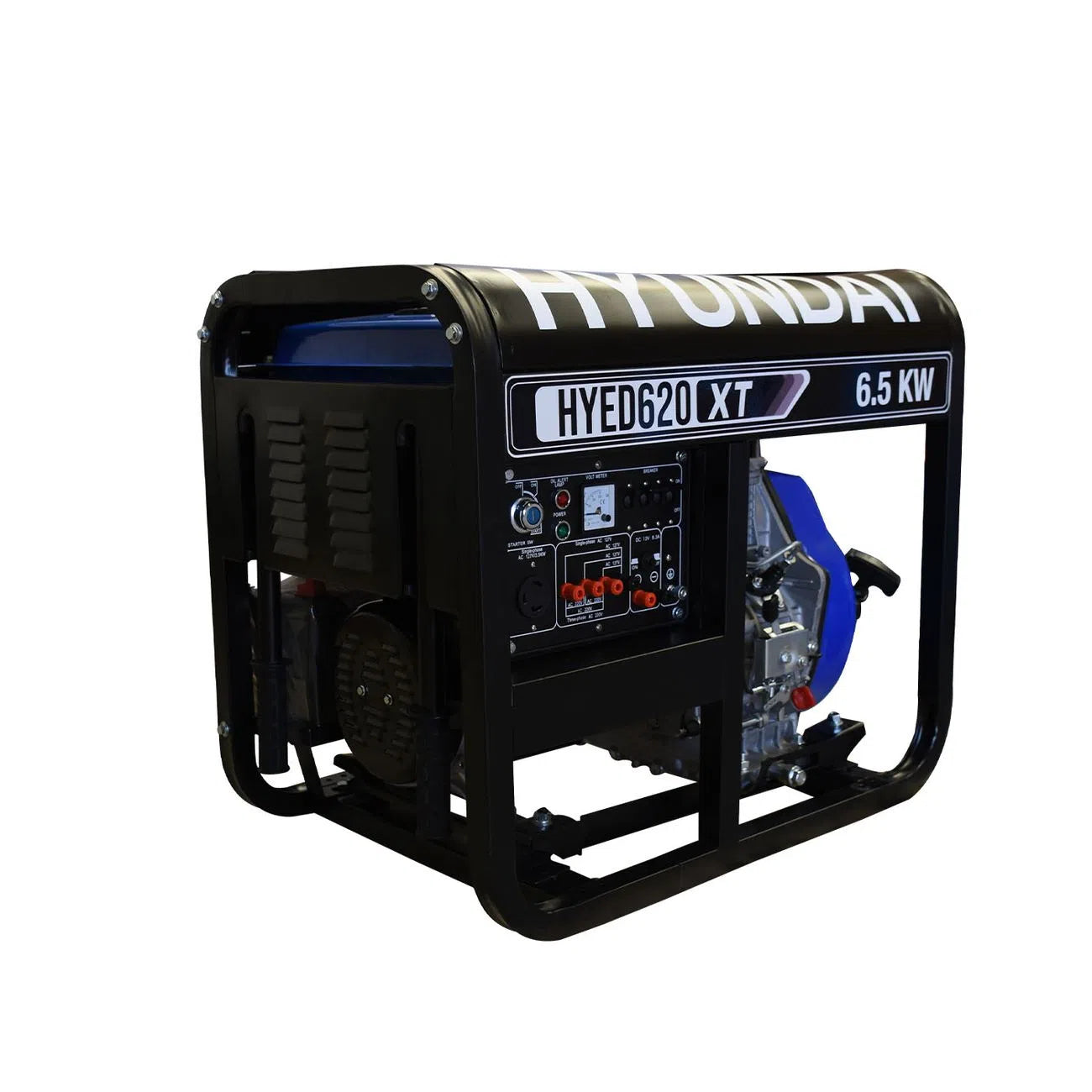 Generador Motor Diesel 12Hp Potencia Maxima 6000W Potencia Nominal 6500W 110V/220V HYUNDAI HYED620XT