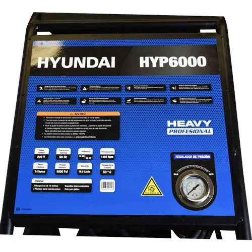 Hidrolavadora Eléctrica Con Motor De 20Hp Trifásico 220V De 5800Psi De Presi—n Incluye Dos Mangueras Y Dos Pistolas HYUNDAI HYP6000