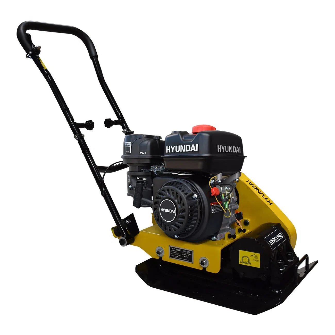 Placa Compactadora Motor A Gasolina De 7Hp Vibracion 4900VPM Fuerza De Impacto 1200Kg HYUNDAI HYPC1250