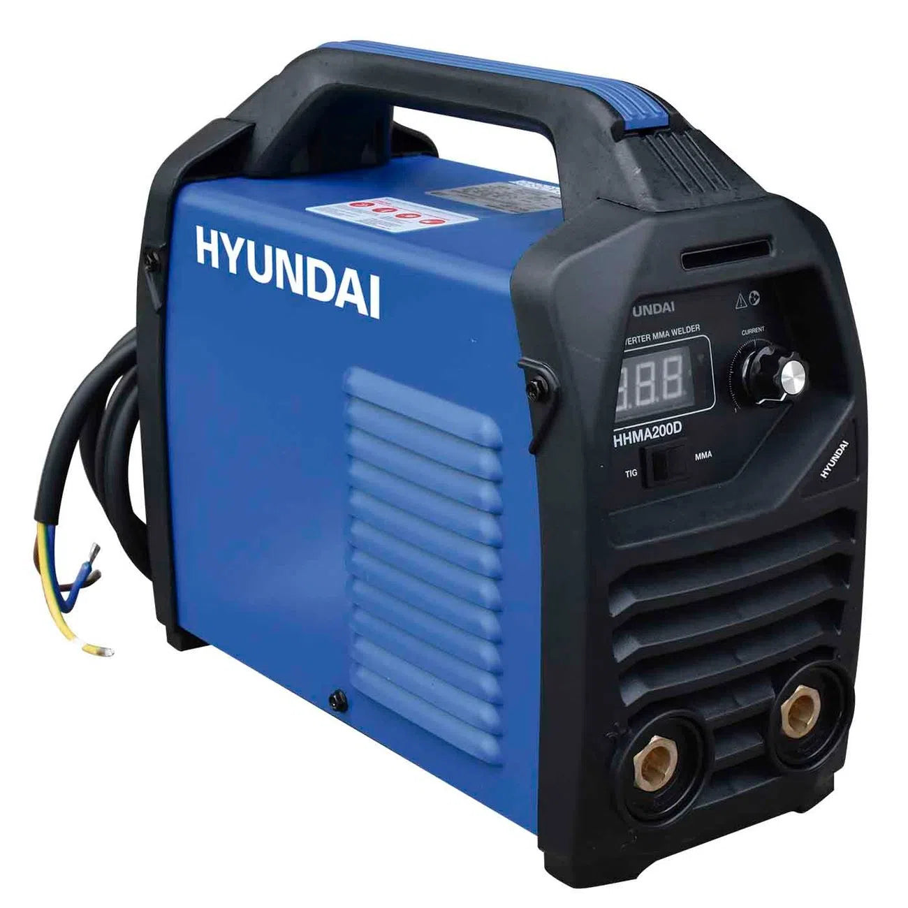 Soldadora Inverter 110V/120A 220V/200A 4.8/9Kva Electrodos 6010-6011-6013-7018 HYUNDAI HHMA200D