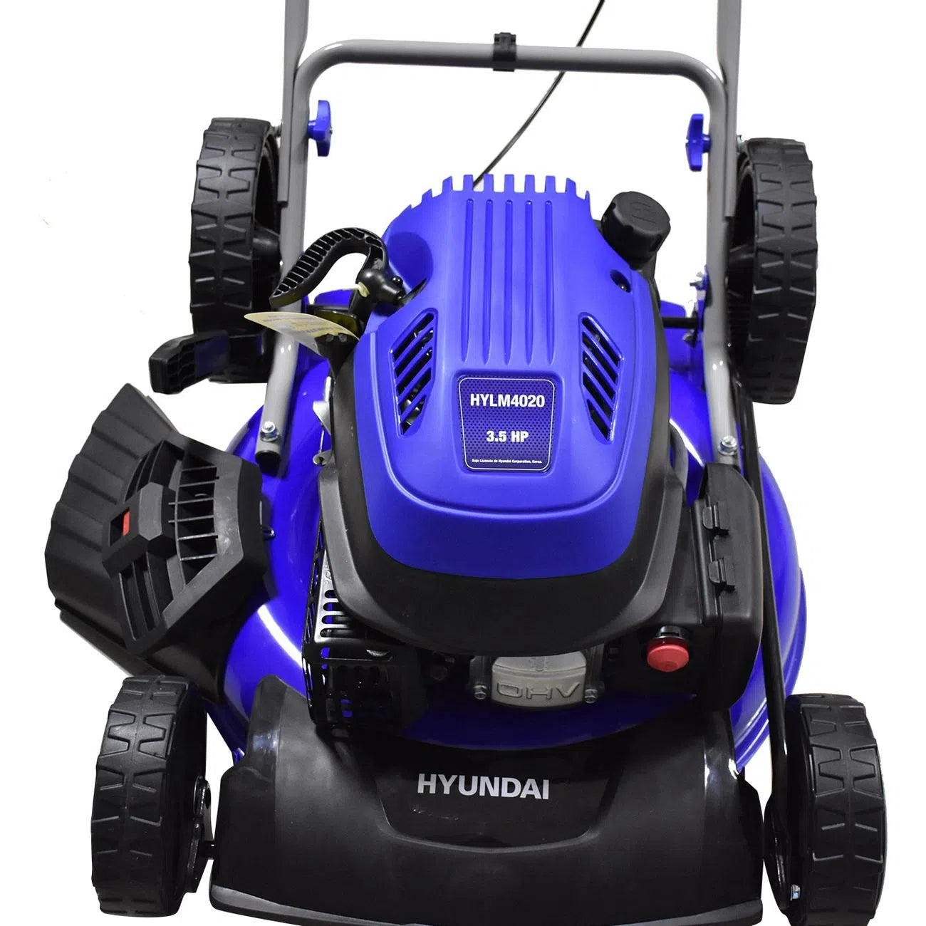 Podadora De Pasto Manual Corte De 20" Motor A Gasolina De 4 Tiempos 3.5Hp 139CC Elevador De 6 Posiciones Ruedas Delanteras De 7" Y Traseras De 10" HYUNDAI HYLM4020