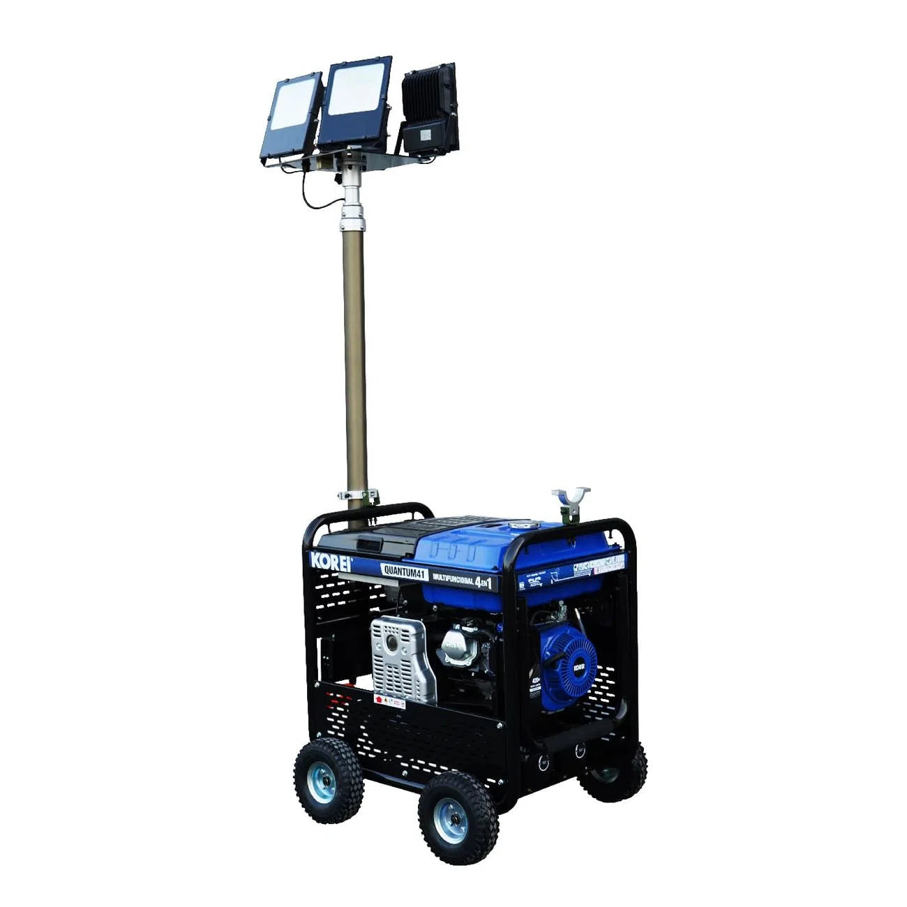 Generador 5500W Soldadora 200A Compresor De Aire Y Torre De Iluminaci—n 4 en 1 A Gasolina 14 Hp HYUNDAI QUANTUM41