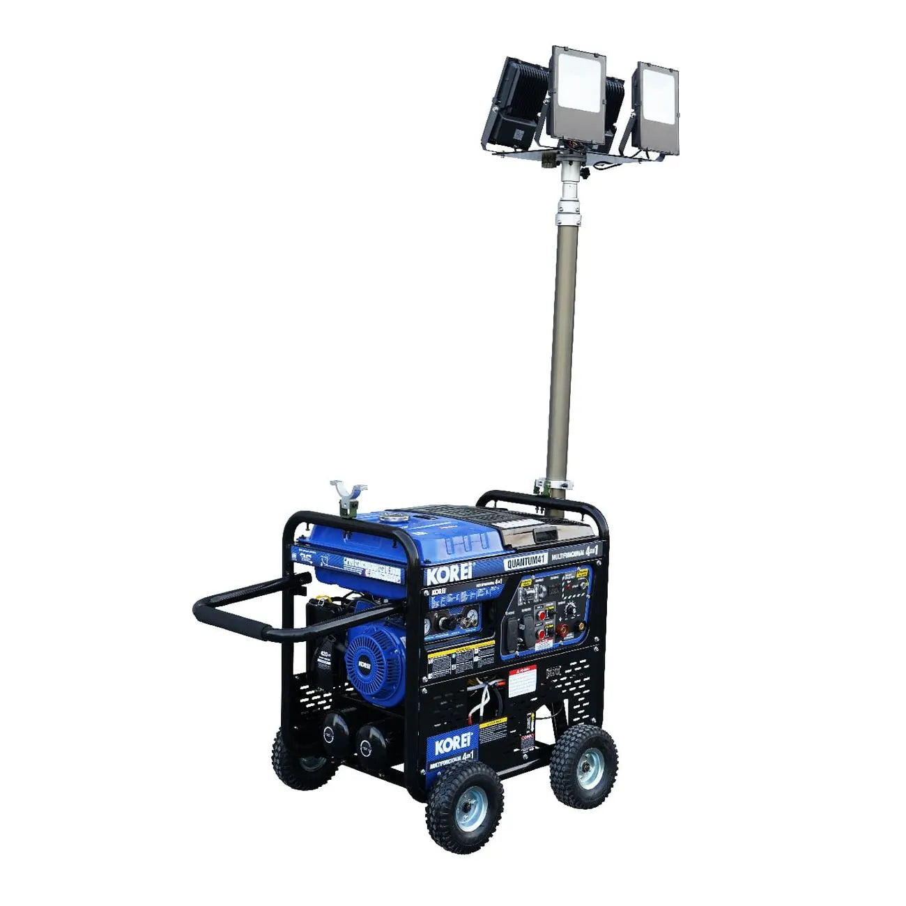 Generador 5500W Soldadora 200A Compresor De Aire Y Torre De Iluminaci—n 4 en 1 A Gasolina 14 Hp HYUNDAI QUANTUM41