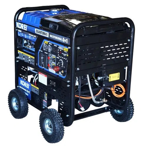Generador 5500W Soldadora 200A Compresor De Aire Y Torre De Iluminaci—n 4 en 1 A Gasolina 14 Hp HYUNDAI QUANTUM41