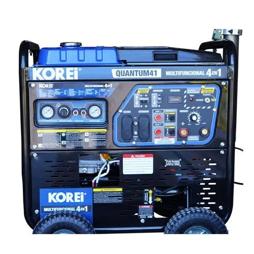 Generador 5500W Soldadora 200A Compresor De Aire Y Torre De Iluminaci—n 4 en 1 A Gasolina 14 Hp HYUNDAI QUANTUM41