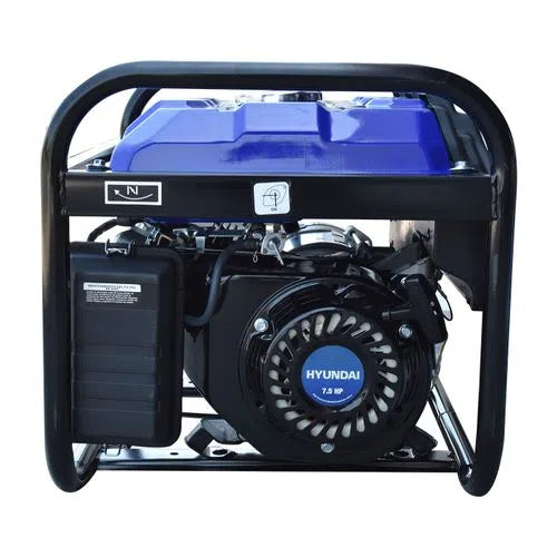Generador Motor A Gasolina 7.5Hp Potencia Maxima 3000W Potencia Nominal 2800W 110V/220V 60Hz HYUNDAI HHY3000