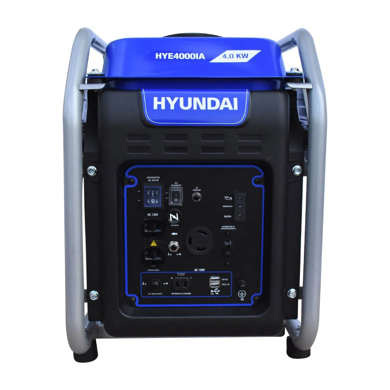 Generador Inverter A Gasolina 7Hp Potencia Nominal 3500W Potencia Maxima 4000W 110V HYUNDAI HYE4000IA