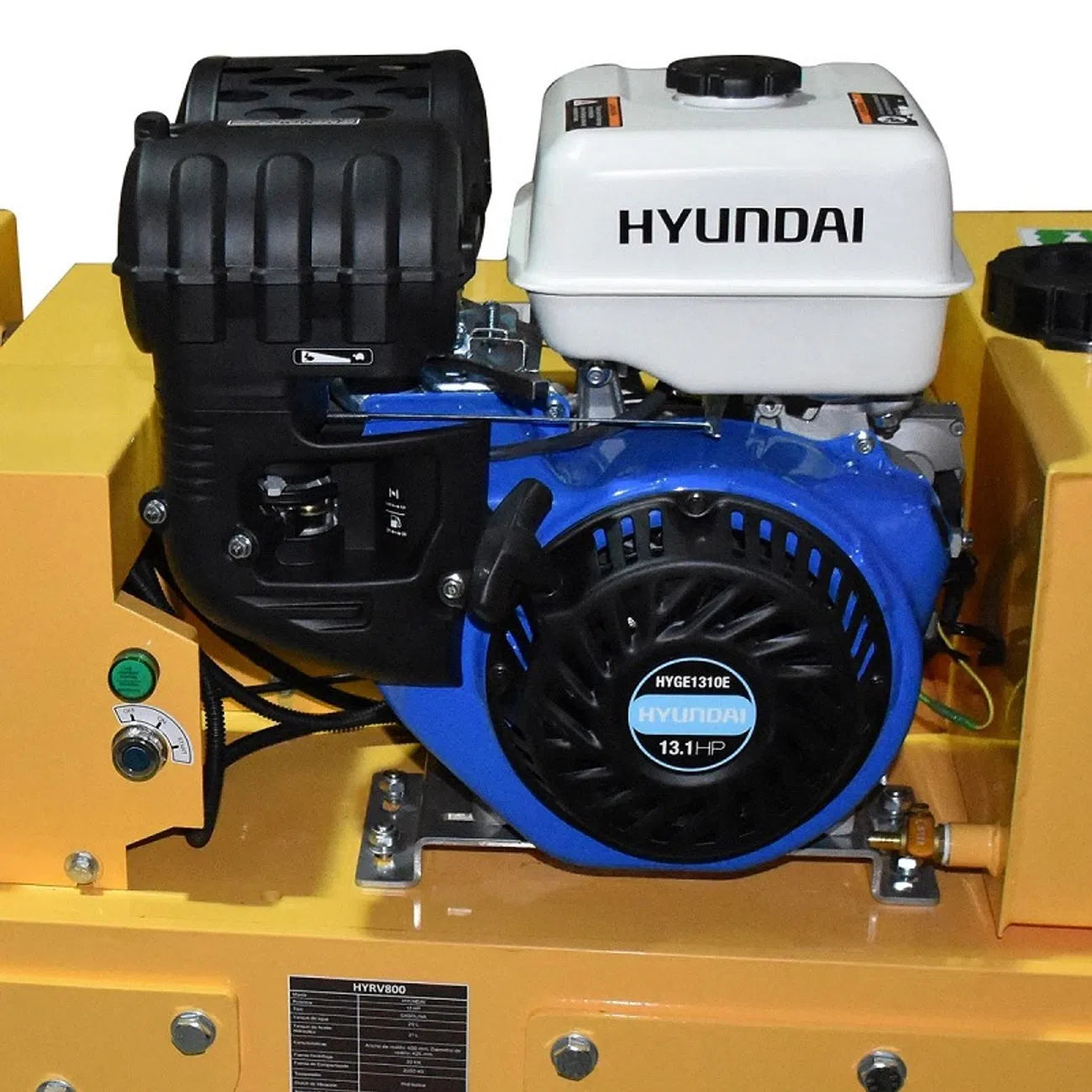 Rodillo Vibrador De Dos Cilindros Motor A Gasolina De 13Hp Fuerza De Compactacion 2000Kg Transmision Hidraulica HYUNDAI HYRV800