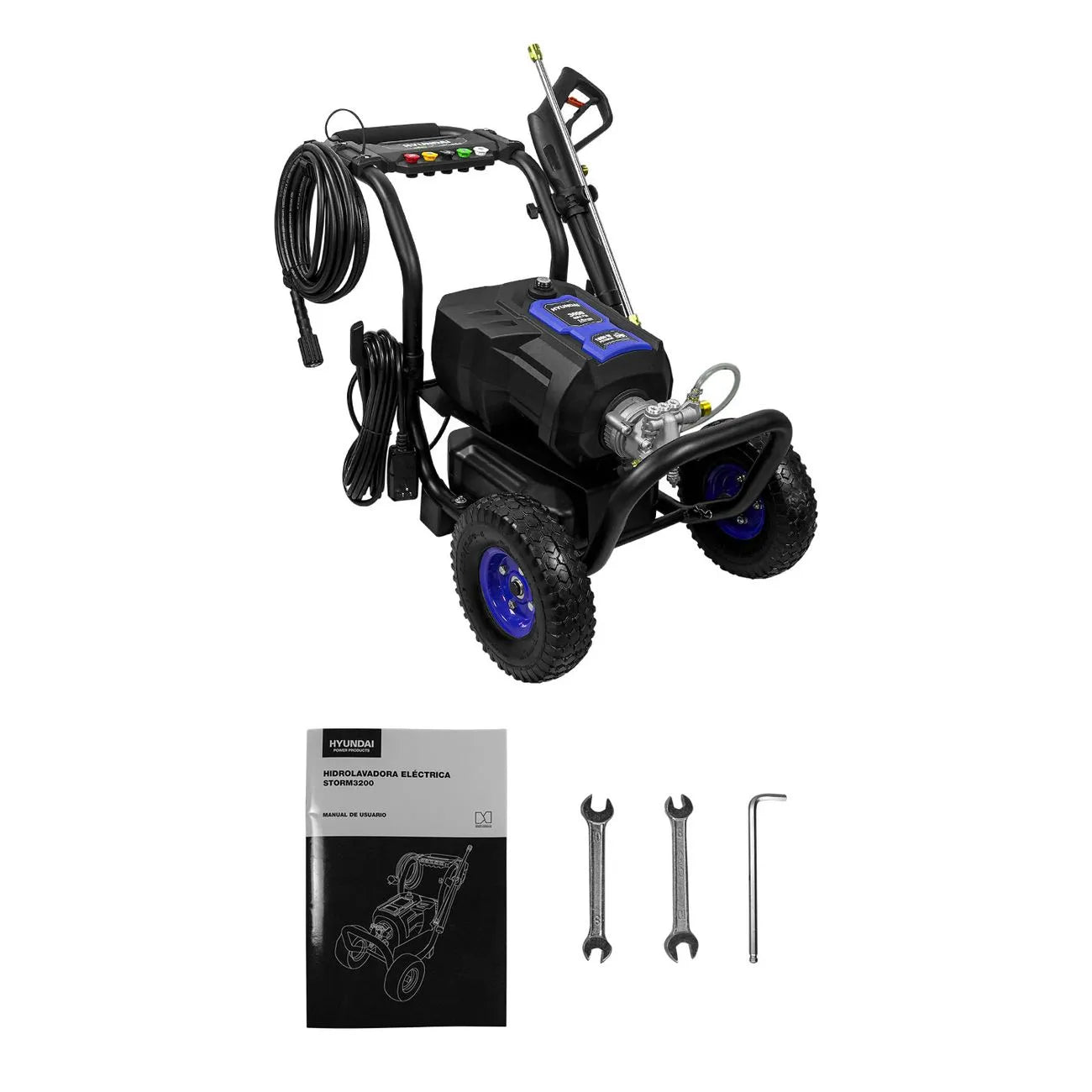 Hidrolavadora Eléctrica Profesional De 2.5 HP 1.8Kw 3000 Psi Voltaje 110V/60Hz HYUNDAI STORM3200