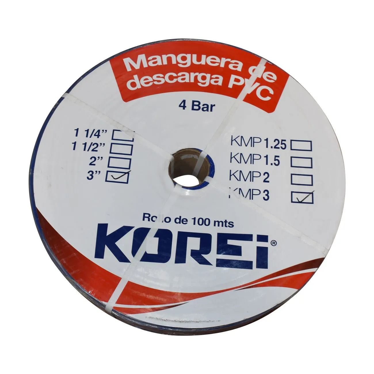Manguera Plana De Descarga De 3 Pulgadas De 100M Azul KOREI KMP3
