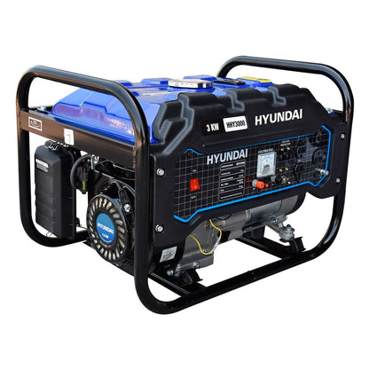 Generador Motor A Gasolina 7.5Hp Potencia Maxima 3000W Potencia Nominal 2800W 110V/220V 60Hz HYUNDAI HHY3000